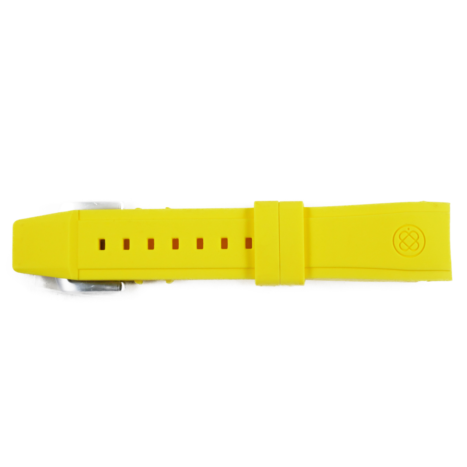 DB Curved Yellow Silicone Watch Band Strap 22mm for Graham Swordfish Bracelet